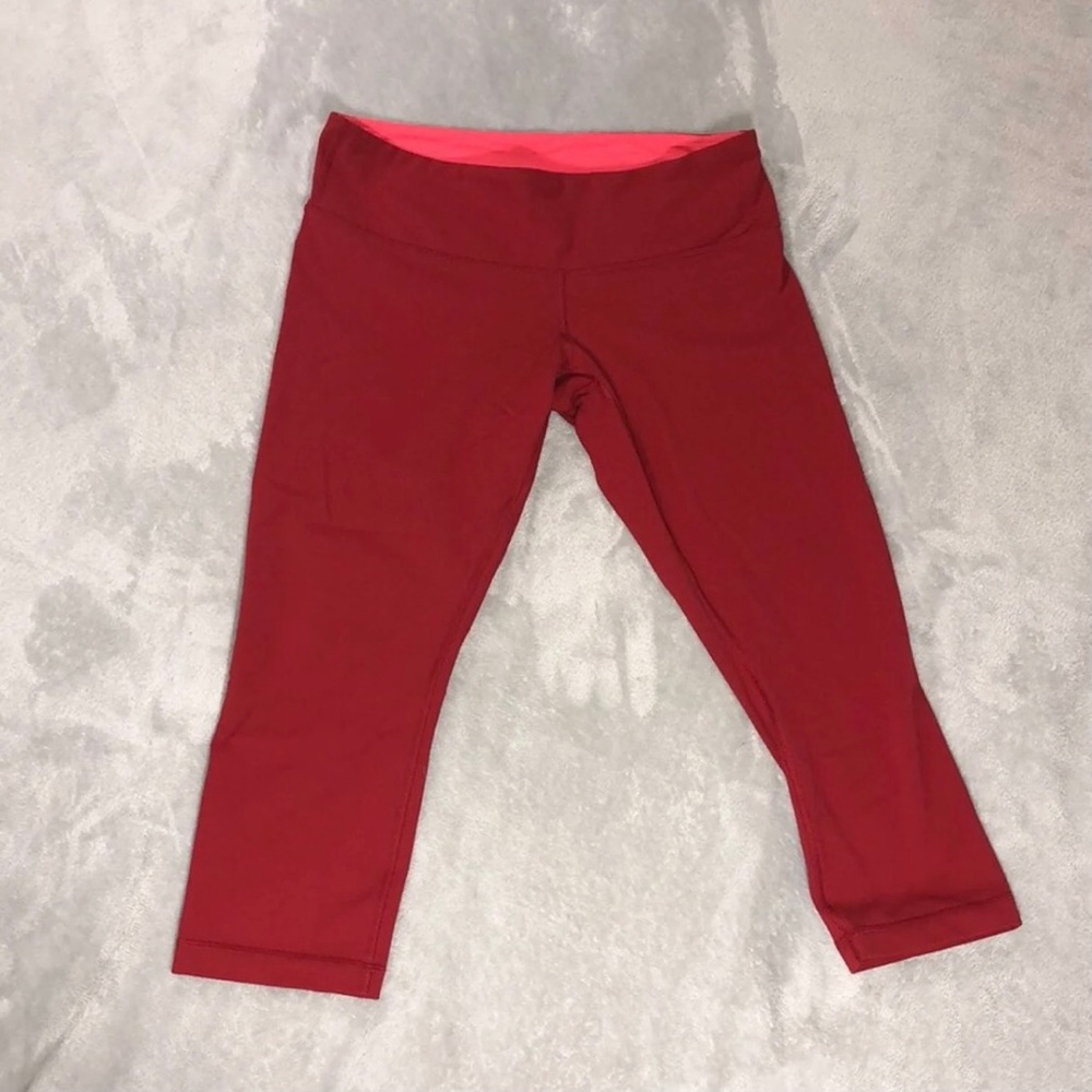 Red Lululemon Leggings Size 10